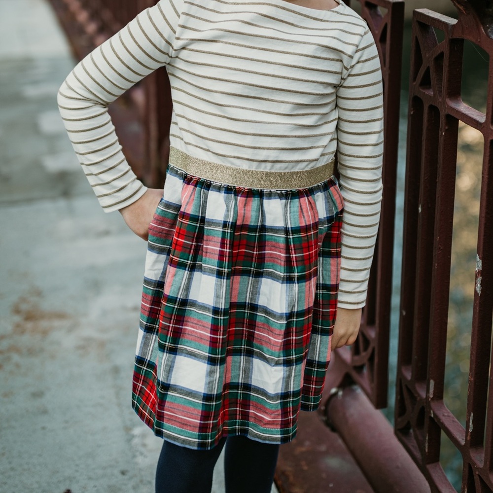 J.Crew mixi tartan holiday dress 6x